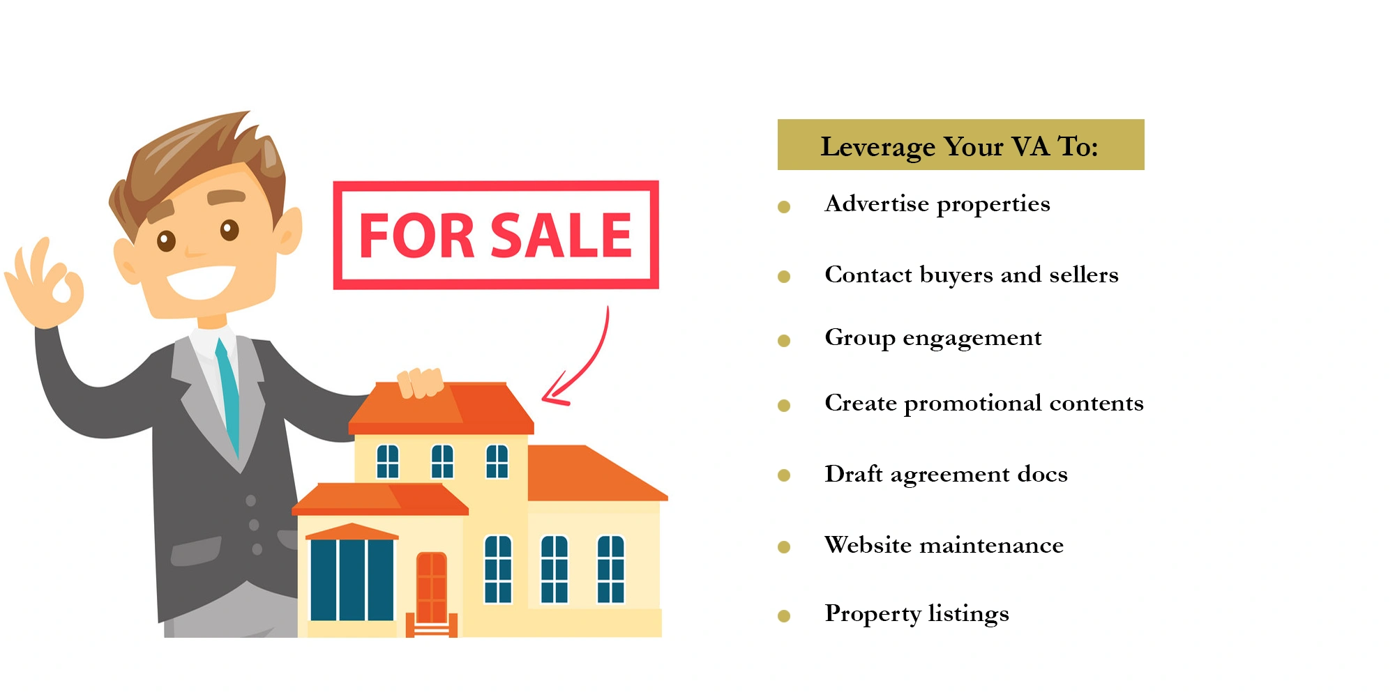 real estate agent supported by a virtual assistant